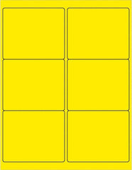 Tape Logic - 4" Long, Fluorescent Yellow Paper Laser Label - For Laser Printers - Americas Industrial Supply
