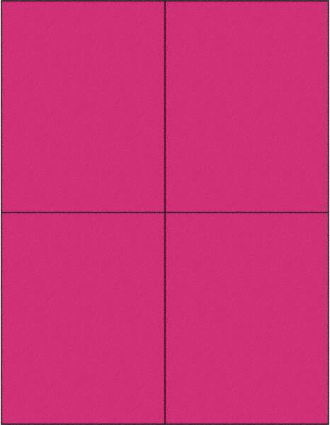 Tape Logic - 5-1/2" Long, Fluorescent Pink Paper Laser Label - For Laser Printers - Americas Industrial Supply