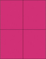 Tape Logic - 5-1/2" Long, Fluorescent Pink Paper Laser Label - For Laser Printers - Americas Industrial Supply