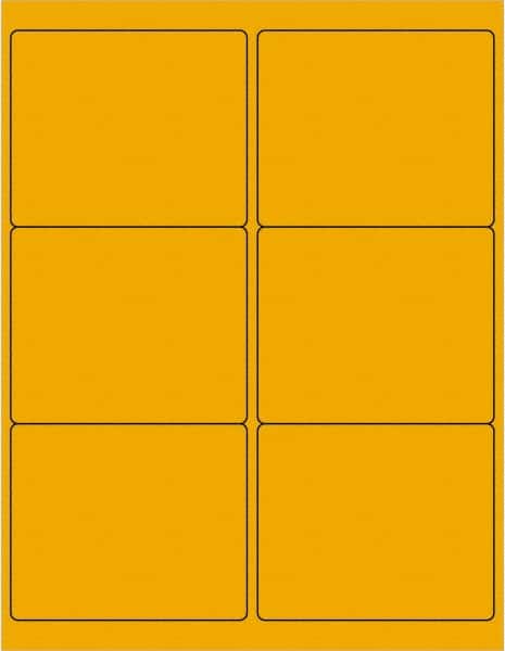 Tape Logic - 4" Long, Fluorescent Orange Paper Laser Label - For Laser Printers - Americas Industrial Supply