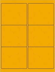 Tape Logic - 4" Long, Fluorescent Orange Paper Laser Label - For Laser Printers - Americas Industrial Supply