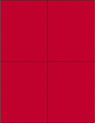 Tape Logic - 5-1/2" Long, Fluorescent Red Paper Laser Label - For Laser Printers - Americas Industrial Supply