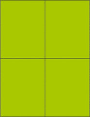 Tape Logic - 5-1/2" Long, Fluorescent Green Paper Laser Label - For Laser Printers - Americas Industrial Supply