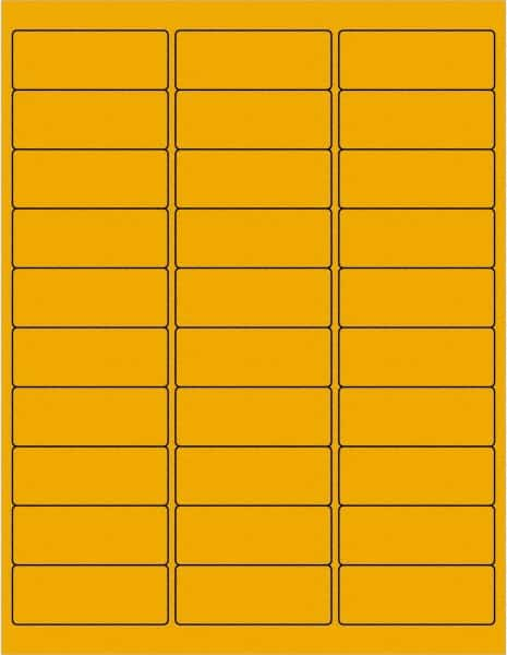 Tape Logic - 2-5/8" Long, Fluorescent Orange Paper Laser Label - For Laser Printers - Americas Industrial Supply