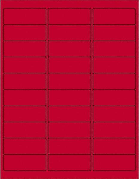 Tape Logic - 2-5/8" Long, Fluorescent Red Paper Laser Label - For Laser Printers - Americas Industrial Supply