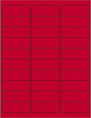 Tape Logic - 2-5/8" Long, Fluorescent Red Paper Laser Label - For Laser Printers - Americas Industrial Supply