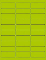 Tape Logic - 2-5/8" Long, Fluorescent Green Paper Laser Label - For Laser Printers - Americas Industrial Supply