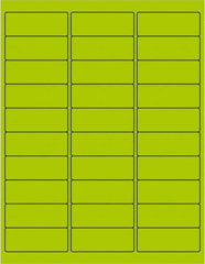 Tape Logic - 2-5/8" Long, Fluorescent Green Paper Laser Label - For Laser Printers - Americas Industrial Supply