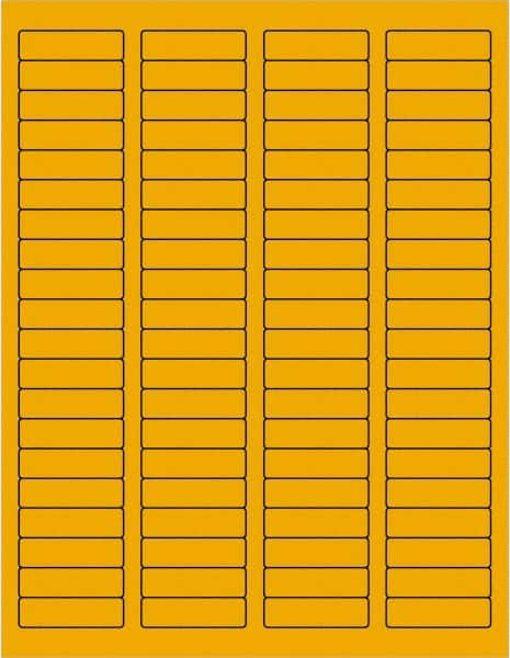 Tape Logic - 1-3/4" Long, Fluorescent Orange Paper Laser Label - For Laser Printers - Americas Industrial Supply