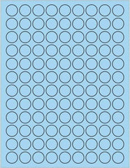 Tape Logic - 3/4" Long, Pastel Blue Paper Laser Label - For Laser Printers - Americas Industrial Supply