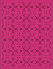 Tape Logic - 3/4" Long, Fluorescent Pink Paper Laser Label - For Laser Printers - Americas Industrial Supply
