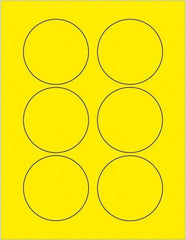 Tape Logic - 3" Long, Fluorescent Yellow Paper Laser Label - For Laser Printers - Americas Industrial Supply