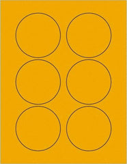 Tape Logic - 3" Long, Fluorescent Orange Paper Laser Label - For Laser Printers - Americas Industrial Supply