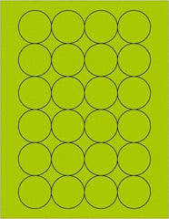 Tape Logic - 1.6" Wide x 1-21/32" Long, Fluorescent Green Paper Laser Label - For Laser Printers - Americas Industrial Supply