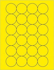 Tape Logic - 1.6" Wide x 1-21/32" Long, Fluorescent Yellow Paper Laser Label - For Laser Printers - Americas Industrial Supply