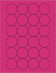 Tape Logic - 1.6" Wide x 1-21/32" Long, Fluorescent Pink Paper Laser Label - For Laser Printers - Americas Industrial Supply
