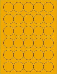 Tape Logic - 1-1/2" Long, Fluorescent Orange Paper Laser Label - For Laser Printers - Americas Industrial Supply