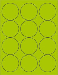 Tape Logic - 2-1/2" Long, Fluorescent Green Paper Laser Label - For Laser Printers - Americas Industrial Supply