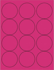 Tape Logic - 2-1/2" Long, Fluorescent Pink Paper Laser Label - For Laser Printers - Americas Industrial Supply
