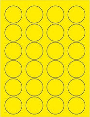 Tape Logic - 1-5/8" Long, Fluorescent Yellow Paper Laser Label - For Laser Printers - Americas Industrial Supply