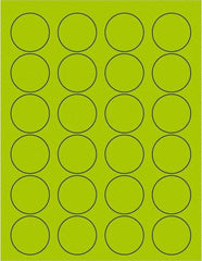 Tape Logic - 1-5/8" Long, Fluorescent Green Paper Laser Label - For Laser Printers - Americas Industrial Supply