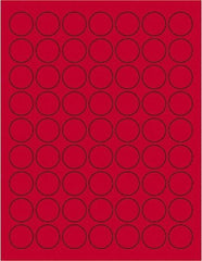 Tape Logic - 1" Long, Fluorescent Red Paper Laser Label - For Laser Printers - Americas Industrial Supply