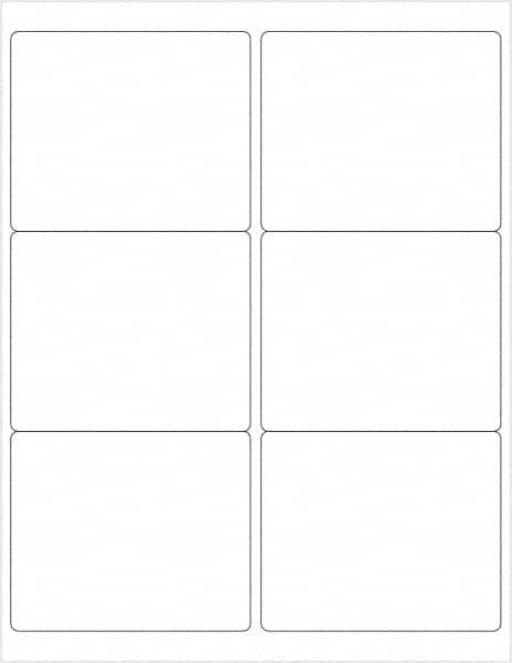 Tape Logic - 4" Long, White Paper Laser Label - For Laser Printers - Americas Industrial Supply