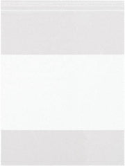 Value Collection - 6 x 8", 4 mil White Block Reclosable Polybags - Clear - Americas Industrial Supply