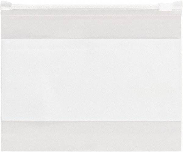 Value Collection - 4 x 6", 3 mil Slide-Seal Reclosable White Block Polybags - Clear - Americas Industrial Supply