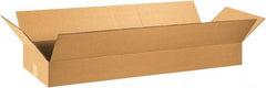 Made in USA - 12" Wide x 36" Long x 6" High Rectangle Corrugated Shipping Box - 1 Wall, Kraft (Color), 65 Lb Capacity - Americas Industrial Supply