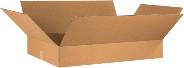Made in USA - 24" Wide x 36" Long x 6" High Rectangle Corrugated Shipping Box - 1 Wall, Kraft (Color), 65 Lb Capacity - Americas Industrial Supply