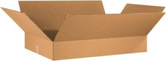 Made in USA - 21" Wide x 34" Long x 6" High Rectangle Corrugated Shipping Box - 1 Wall, Kraft (Color), 65 Lb Capacity - Americas Industrial Supply