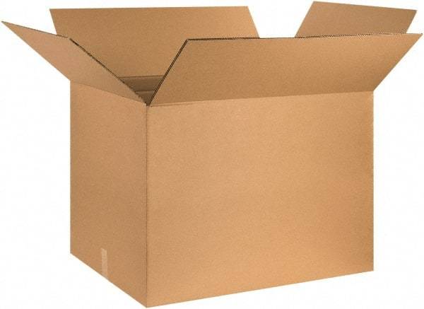 Made in USA - 24" Wide x 32" Long x 24" High Rectangle Heavy Duty Corrugated Box - 2 Walls, Kraft (Color), 100 Lb Capacity - Americas Industrial Supply