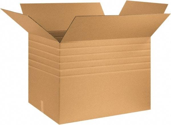 Made in USA - 24" Wide x 32" Long x 24" High Rectangle Multi-Depth Box - 1 Wall, Kraft (Color), 95 Lb Capacity - Americas Industrial Supply