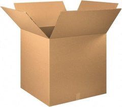 Made in USA - 30" Wide x 30" Long x 30" High Square Heavy Duty Corrugated Box - 2 Walls, Kraft (Color), 100 Lb Capacity - Americas Industrial Supply