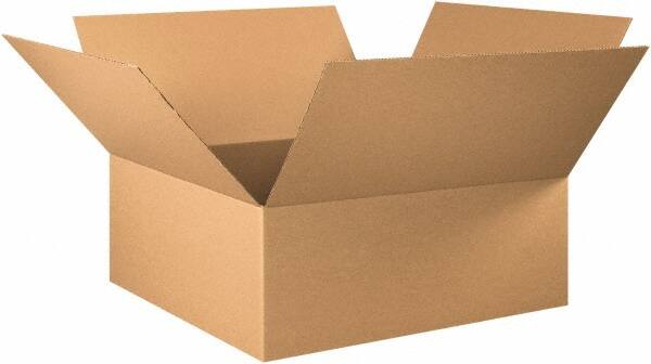 Made in USA - 30" Wide x 30" Long x 12" High Rectangle Corrugated Shipping Box - 1 Wall, Kraft (Color), 65 Lb Capacity - Americas Industrial Supply