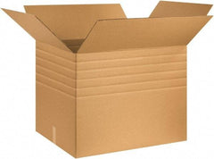 Made in USA - 24" Wide x 30" Long x 24" High Rectangle Multi-Depth Box - 1 Wall, Kraft (Color), 95 Lb Capacity - Americas Industrial Supply