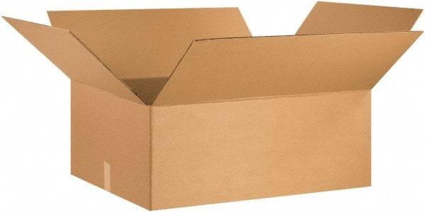 Made in USA - 24" Wide x 30" Long x 12" High Rectangle Corrugated Shipping Box - 1 Wall, Kraft (Color), 65 Lb Capacity - Americas Industrial Supply