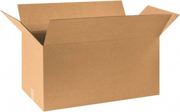 Made in USA - 15" Wide x 30" Long x 15" High Rectangle Corrugated Shipping Box - 1 Wall, Kraft (Color), 65 Lb Capacity - Americas Industrial Supply