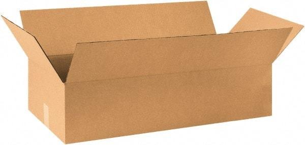 Made in USA - 21" Wide x 36" Long x 10" High Rectangle Corrugated Shipping Box - 1 Wall, Kraft (Color), 65 Lb Capacity - Americas Industrial Supply
