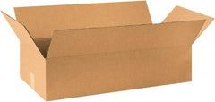 Made in USA - 20" Wide x 36" Long x 9" High Rectangle Corrugated Shipping Box - 1 Wall, Kraft (Color), 65 Lb Capacity - Americas Industrial Supply