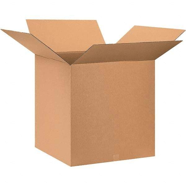 Made in USA - 28" Wide x 28" Long x 28" High Square Corrugated Shipping Box - 1 Wall, Kraft (Color), 65 Lb Capacity - Americas Industrial Supply
