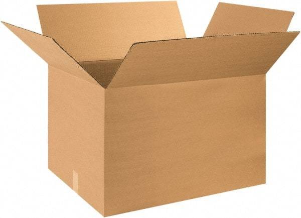 Made in USA - 20" Wide x 30" Long x 18" High Rectangle Corrugated Shipping Box - 1 Wall, Kraft (Color), 65 Lb Capacity - Americas Industrial Supply