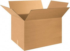 Made in USA - 20" Wide x 30" Long x 18" High Rectangle Corrugated Shipping Box - 1 Wall, Kraft (Color), 65 Lb Capacity - Americas Industrial Supply