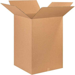 Made in USA - 26" Wide x 26" Long x 36" High Rectangle Corrugated Shipping Box - 1 Wall, Kraft (Color), 65 Lb Capacity - Americas Industrial Supply