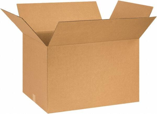Made in USA - 18" Wide x 26" Long x 16" High Rectangle Corrugated Shipping Box - 1 Wall, Kraft (Color), 65 Lb Capacity - Americas Industrial Supply