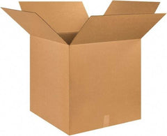 Made in USA - 25" Wide x 25" Long x 25" High Square Corrugated Shipping Box - 1 Wall, Kraft (Color), 65 Lb Capacity - Americas Industrial Supply