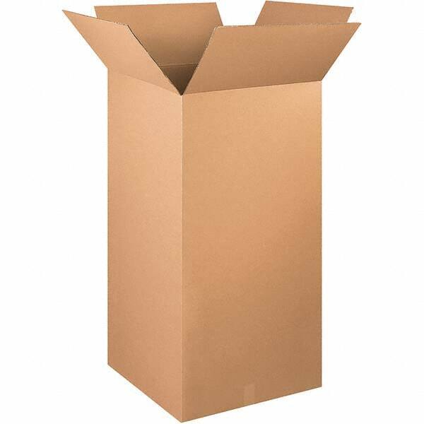 Made in USA - 24" Wide x 24" Long x 48" High Rectangle Corrugated Shipping Box - 1 Wall, Kraft (Color), 65 Lb Capacity - Americas Industrial Supply