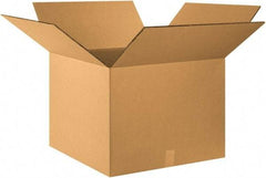 Made in USA - 24" Wide x 24" Long x 18" High Rectangle Heavy Duty Corrugated Box - 2 Walls, Kraft (Color), 100 Lb Capacity - Americas Industrial Supply