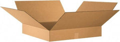 Made in USA - 24" Wide x 24" Long x 4" High Rectangle Corrugated Shipping Box - 1 Wall, Kraft (Color), 65 Lb Capacity - Americas Industrial Supply